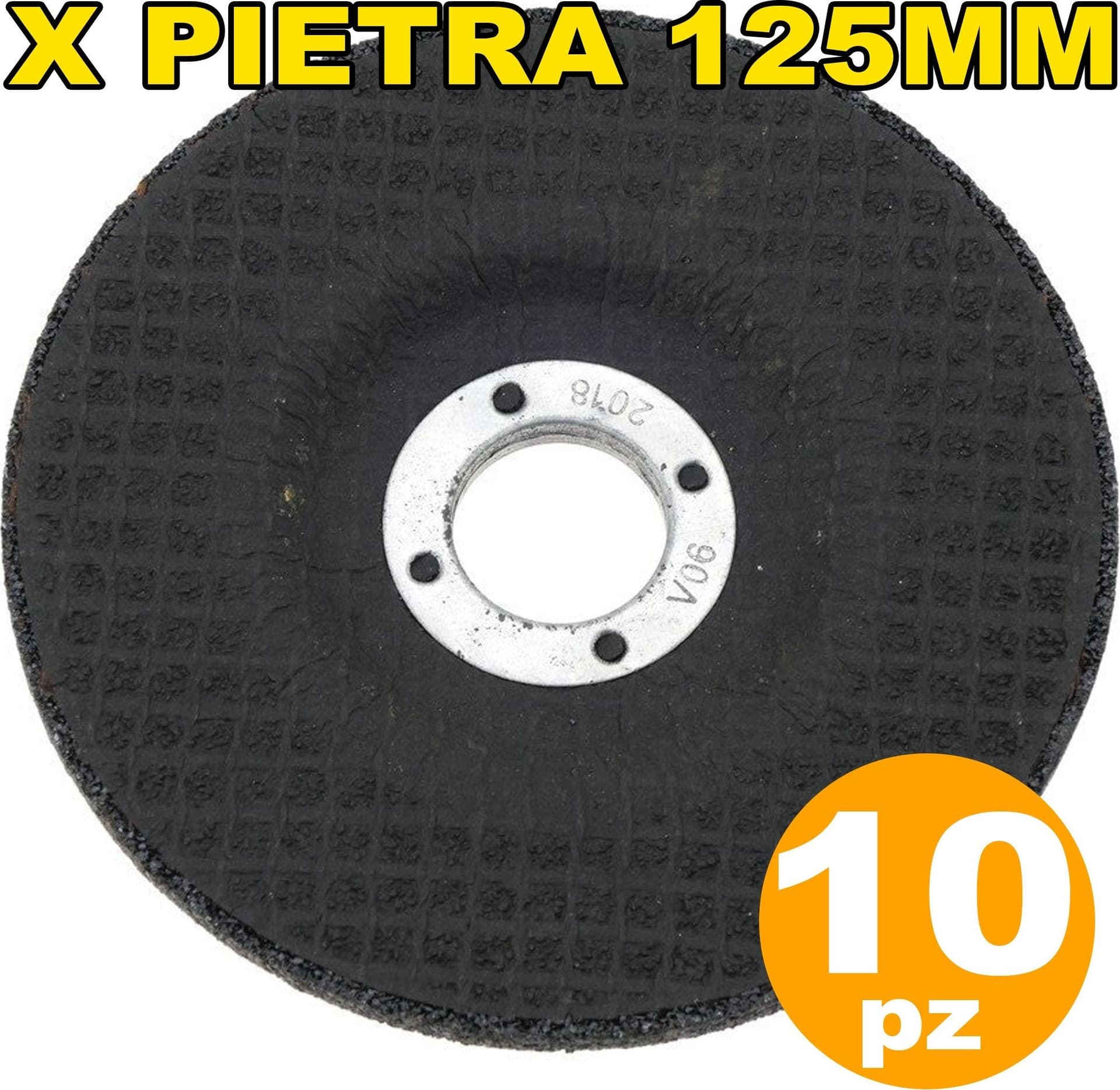 SET DA 10 PEZZI DISCO DISCHI IN PIETRA PER FLEX SMERIGLIATRICE DIAMETRO 125 MM - 2