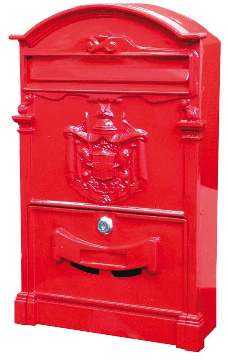 CASSETTA POSTALE BUCA LETTERE IN STILE ANTICO CLASSICO IN ALLUMINIO VERNICIATO - 25