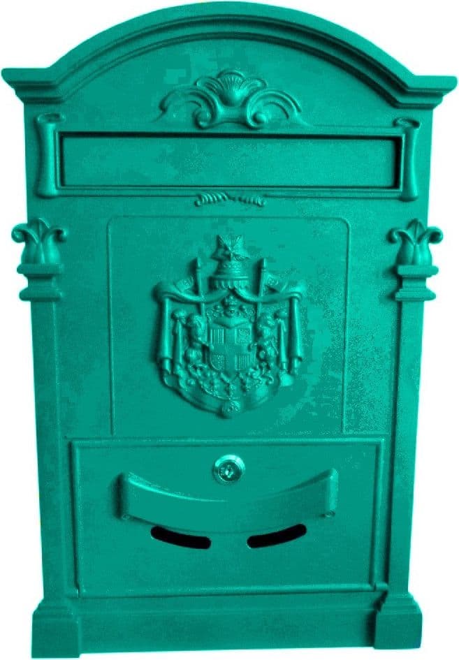 CASSETTA POSTALE BUCA LETTERE IN STILE ANTICO CLASSICO IN ALLUMINIO VERNICIATO - 20