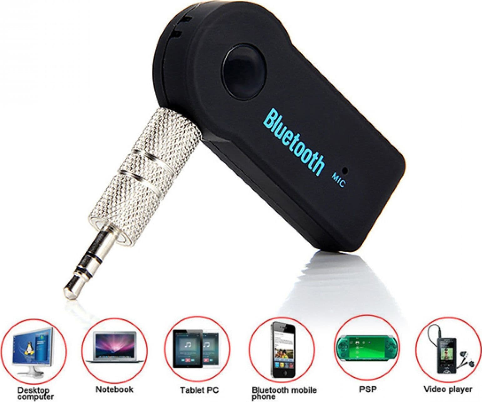 RICEVITORE VIVAVOCE AUTO BLUETOOTH 3.0 EDR AUX ADATTATORE AUDIO BT310 - 6