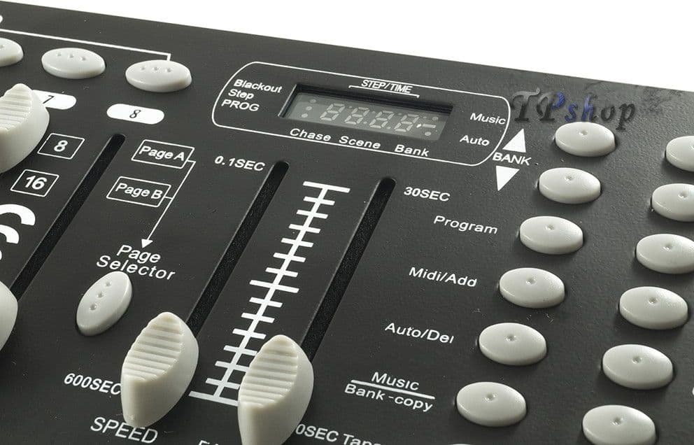 MIXER CENTRALINA LUCI DMX CONTROLLER FARI PAR LED TESTE MOBILI STROBO 192 CH - 2