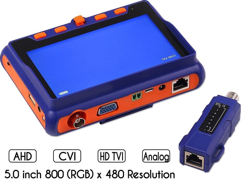 TESTER TELECAMERE VIDEOSORVEGLIANZA AHD HD CCTV VGA TVI UTP CVI CVBS MONITOR 5" - 3