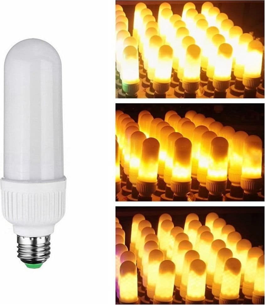 LAMPADINA LAMPADA A LED BULB EFFETTO FIAMMA FUOCO MOVIMENTO ATTACCO E27 5W WATT - 4