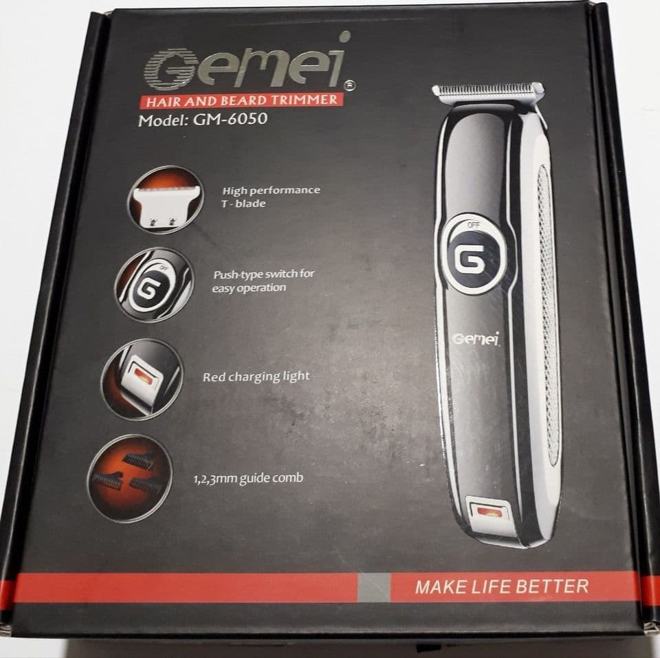 TAGLIACAPELLI RASOIO PROFESSIONALE RICARICABILE LAMA ACCIAIO INOX GEMEI GM-6050 - 10
