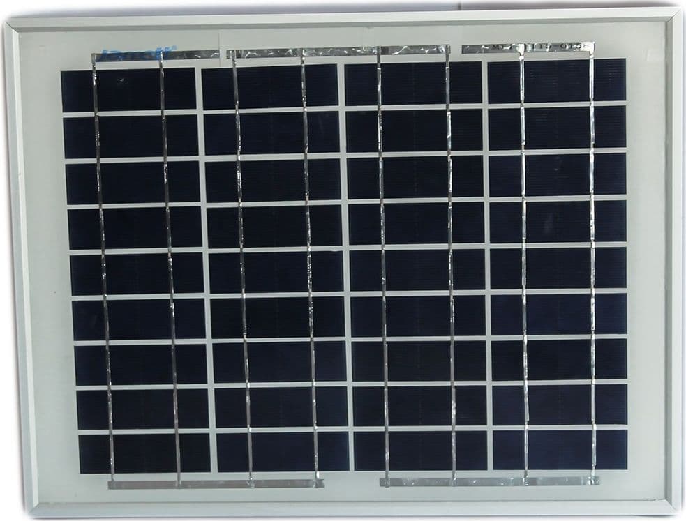 PANNELLO SOLARE MODULO FOTOVOLTAICO 20W 20WATT 12V CELLE SILICIO PINZE BATTERIA - 3