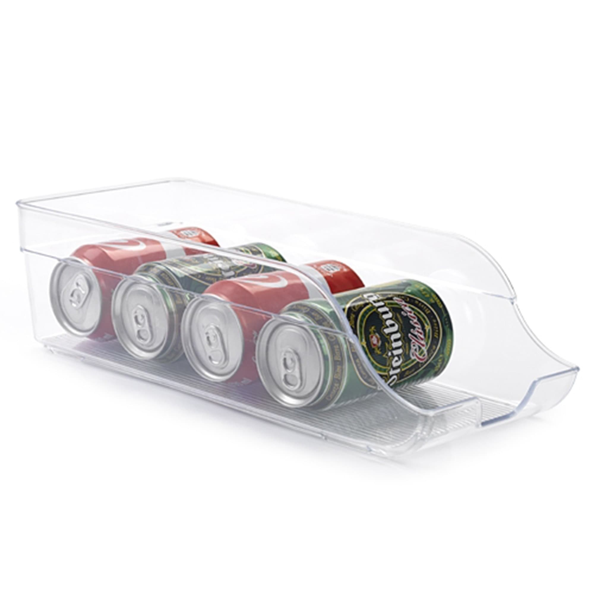 CONTENITORE IGIENICO PORTA LATTINE ORGANIZZATORE IN PLASTICA TRASPARENTE FRIGO