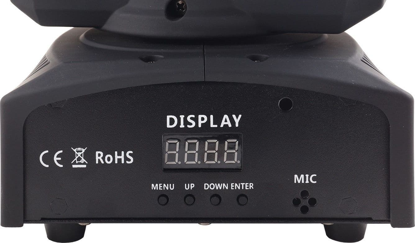 PROIETTORE RGB TESTA ROTANTE DOPPIO LED EFFETTI DISCO DJ LUCE FLASH STROBO FARO - 6
