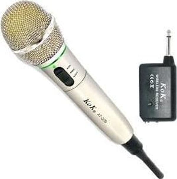 MICROFONO WIRELESS E CON CAVO FILO 2 IN 1 PER KARAOKE CANTARE 309 - 3