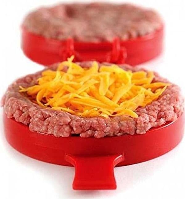 STAMPO MANUALE PER CARNE MACINATA HAMBURGER BURGER NORMALI RIPIENI FARCITI STUFZ - 3