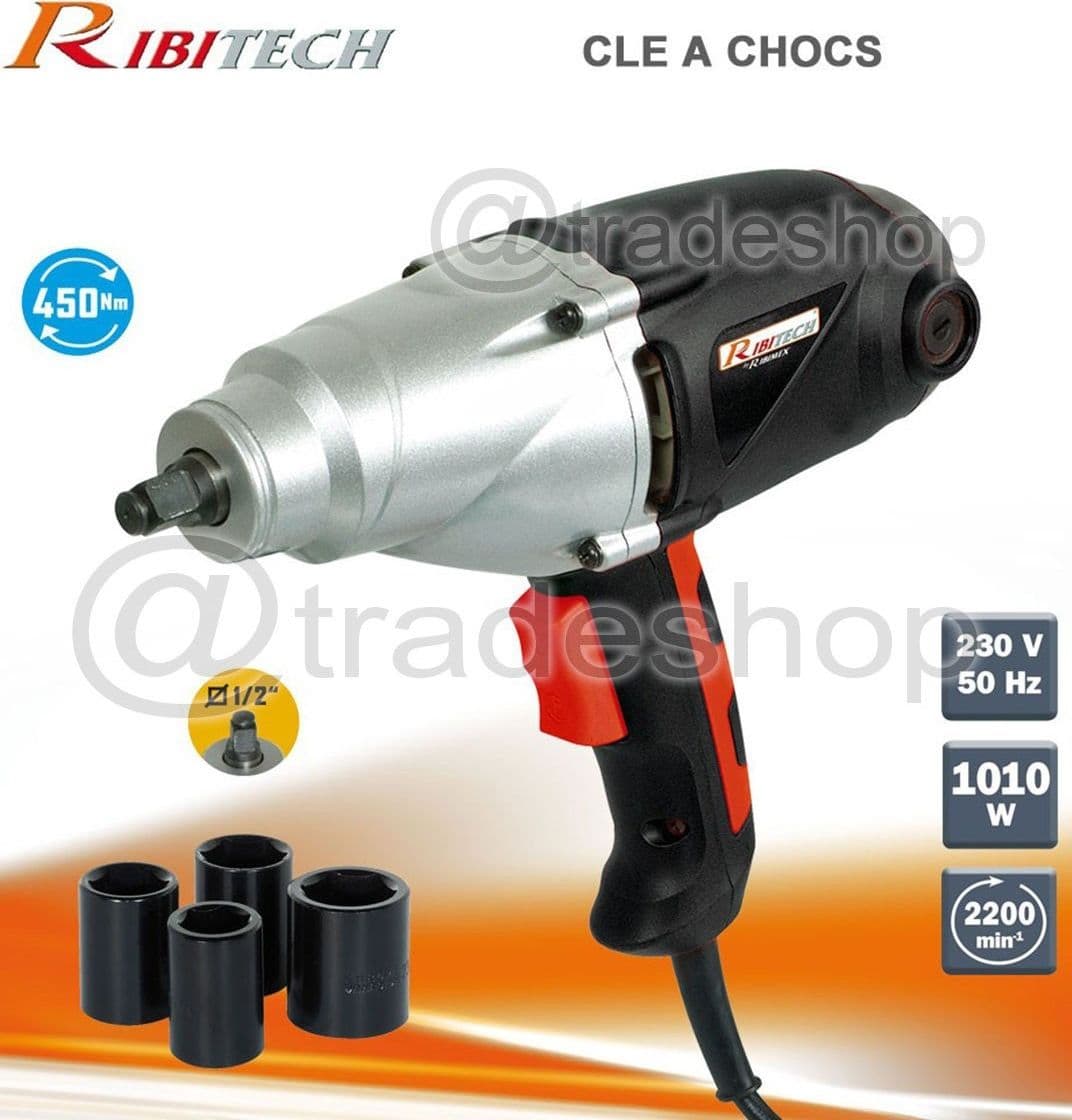 AVVITATORE PNEUMATICO AD IMPULSI ELETTRICO 1010W IN VALIGETTA RIBITECH PRCCEKIT5 - 3