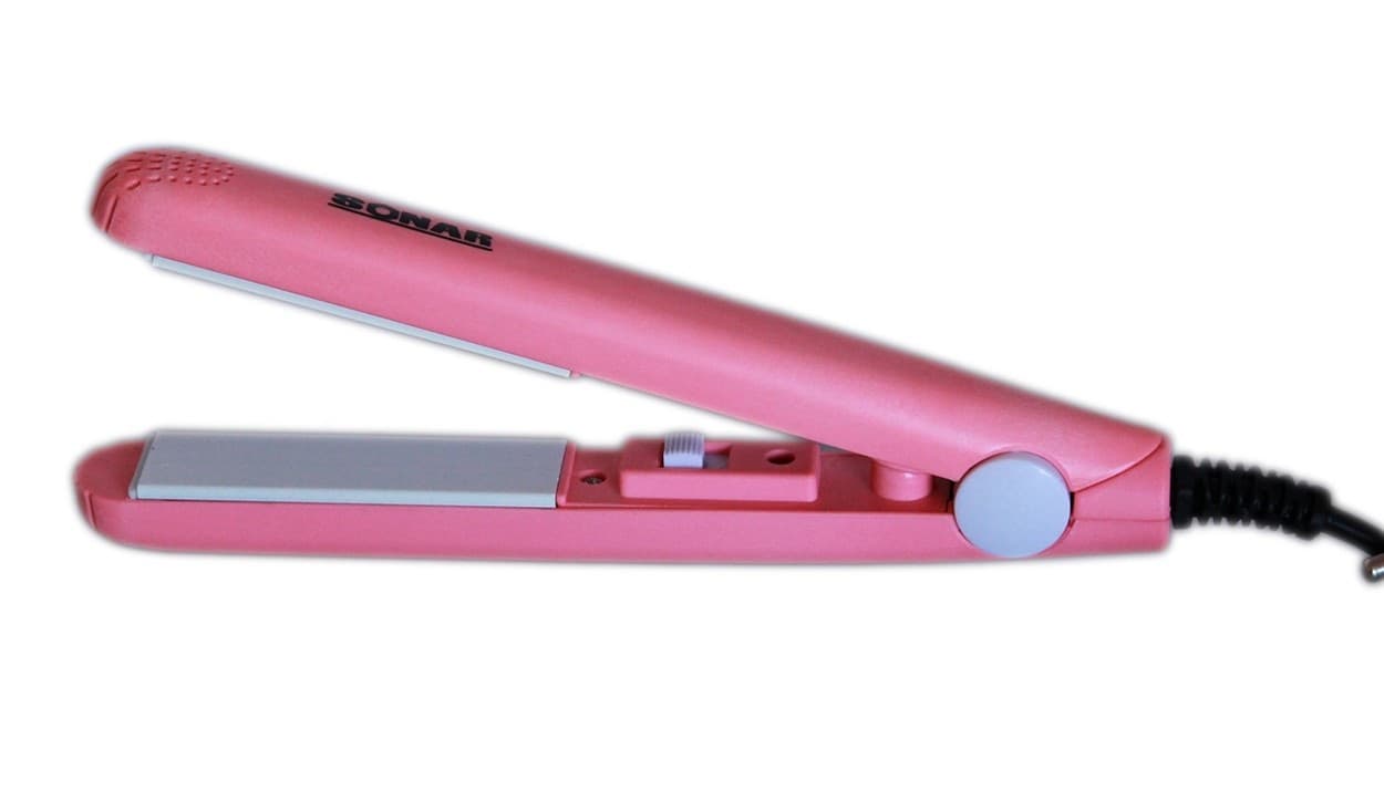 MINI PIASTRA IN CERAMICA PER CAPELLI LISCI DA VIAGGIO BORSA 200°C 20W SONAR SN02 - 3