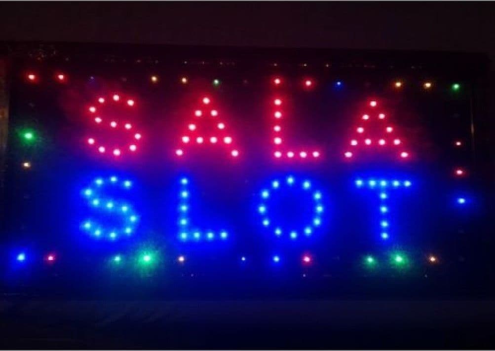 INSEGNA LUMINOSA INSEGNE LUMINOSE A LED CON SCRITTA SALA SLOT - 2