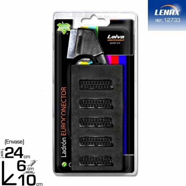 ADATTATORE MULTIPRESA 5X PRESA SCART 21 POLI MULTISCART COLLEGA DVD DECODER A TV - 2