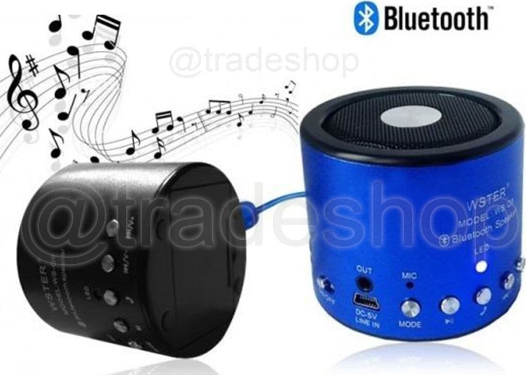 MINI SPEACKER CASSA BLUETOOTH PORTATILE CON RADIO MP3 WSQ9 PER SMARTPHONE DA 5W - 2