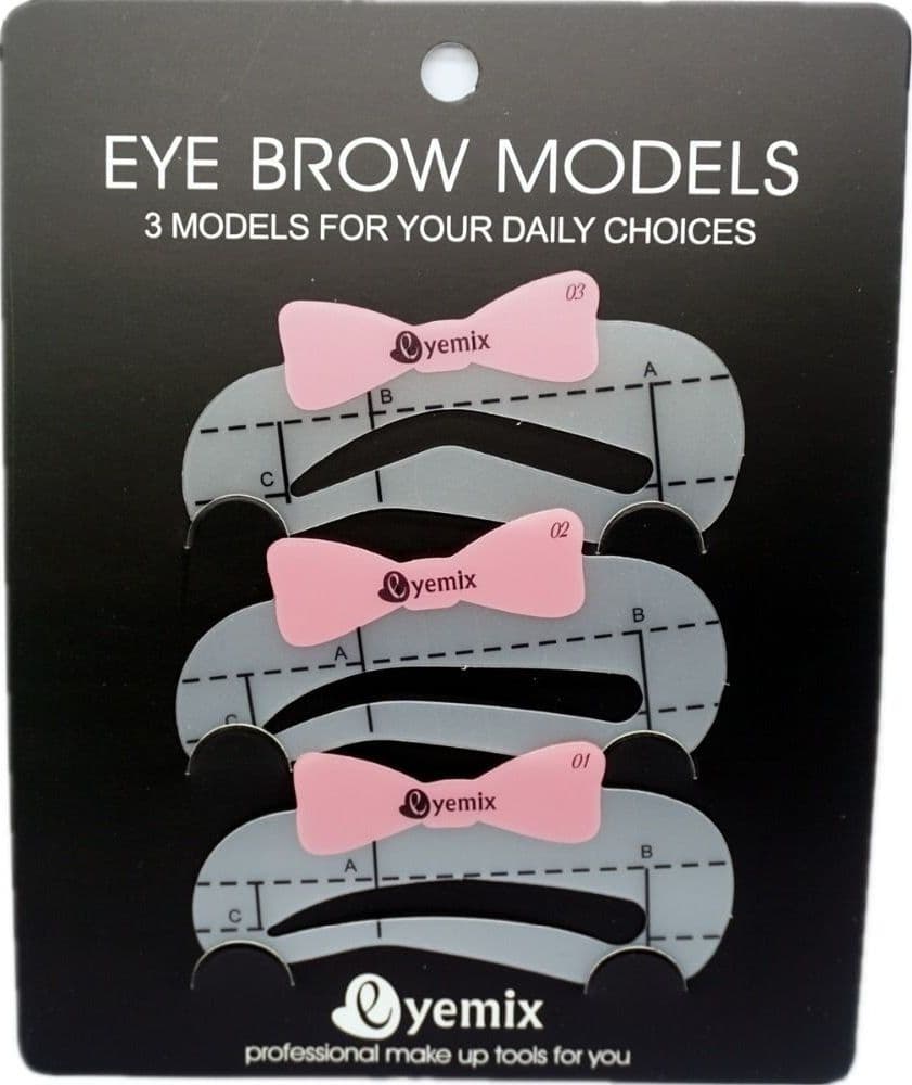 KIT OCCHI SOPRACCIGLIA MINISTAR EYELINER STENCIL PENNELLO APPILCATORE GEL FORME - 4