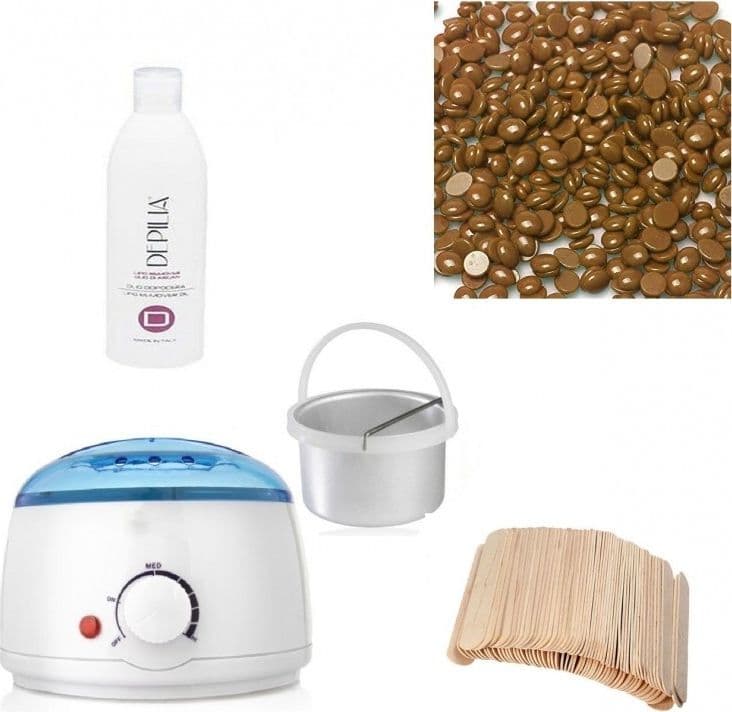 KIT DEPILAZIONE CERETTA BRASILIANA CON SCALDACERA SPATOLA IN LEGNO OLIO SFERE - 2