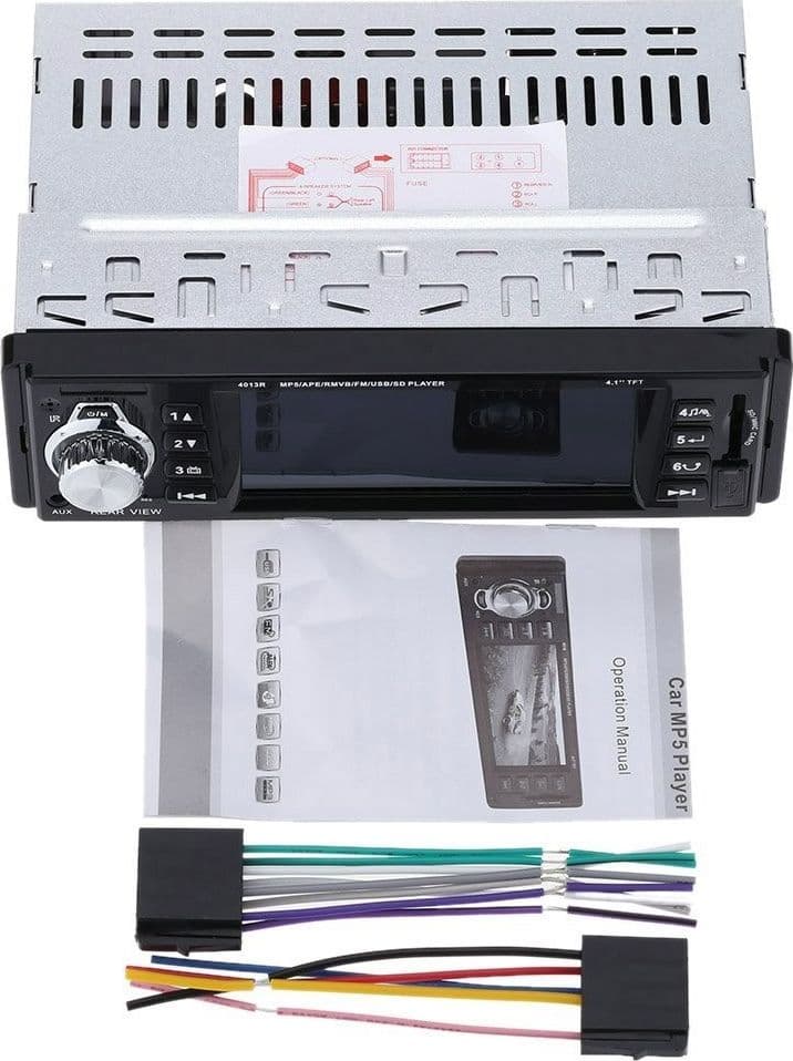 AUTORADIO DISPLAY LCD 3.6" HD USB SD AUDIO MP5-3310R PER TELECAMERA RETROMARCIA - 11