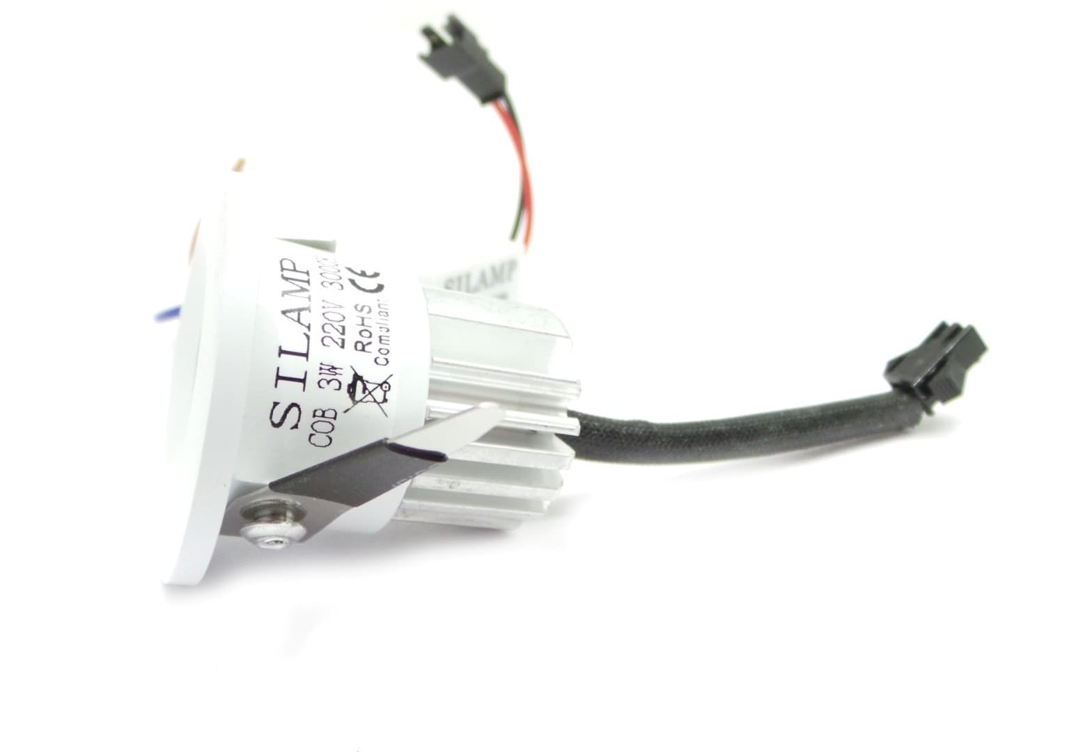 MINI FARETTO LED DA INCASSO 3W COB 40MM SPOT INCASSO MOLLA LUCE CALDA FREDDA - 5
