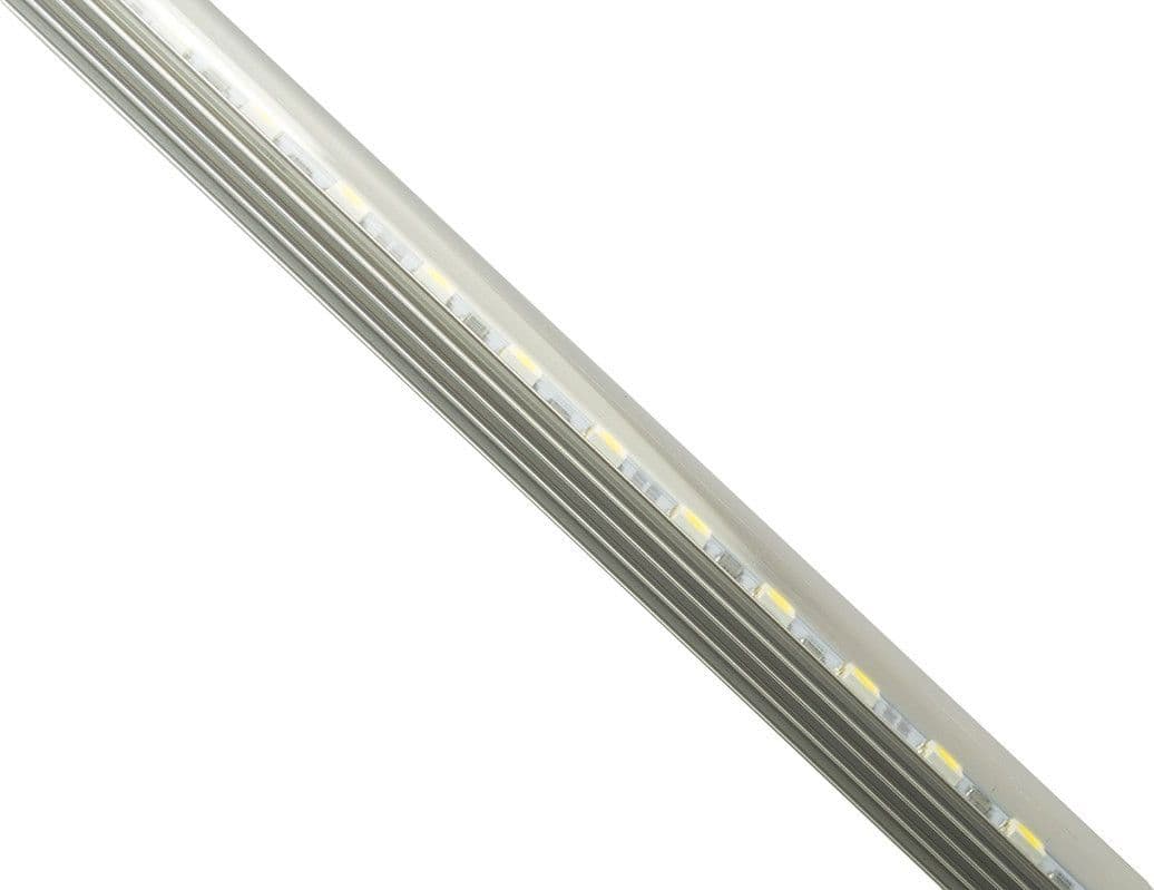 STRISCIA LED BARRA RIGIDA PROFILO ALLUMINIO COPERTURA PLEXIGLASS 2MT M METRI - 3