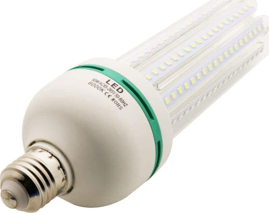 LAMPADA LAMPADINA 4U A LED DA 30W LUCE FREDDA O CALDA BASSO CONSUMO ATTACCO E27 - 5