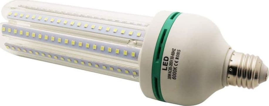 LAMPADA LAMPADINA 4U A LED DA 30W LUCE FREDDA O CALDA BASSO CONSUMO ATTACCO E27 - 7