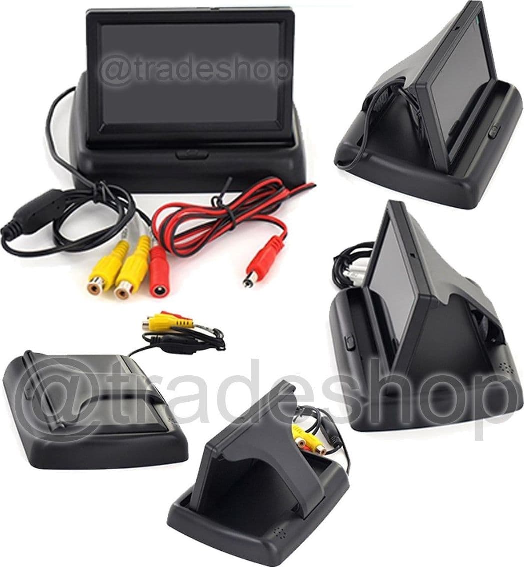 MONITOR DISPLAY A COLORI 4.3" PIEGHEVOLE TFT LCD HD PER TELECAMERA RETROMARCIA - 11