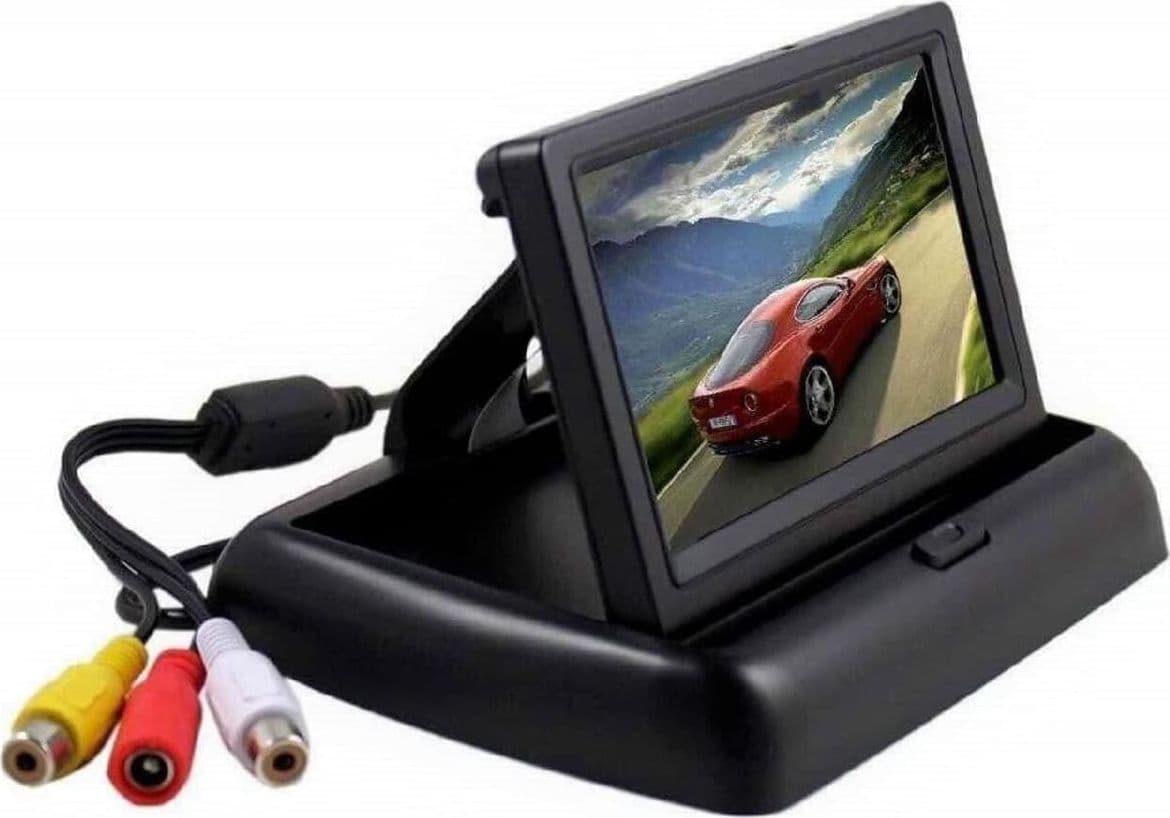 MONITOR DISPLAY A COLORI 4.3" PIEGHEVOLE TFT LCD HD PER TELECAMERA RETROMARCIA - 6