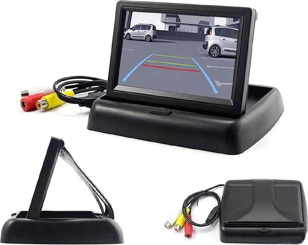 MONITOR DISPLAY A COLORI 4.3" PIEGHEVOLE TFT LCD HD PER TELECAMERA RETROMARCIA - 9