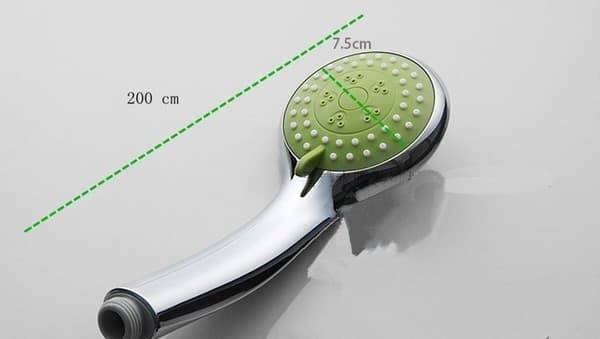 SOFFIONE DOCCIA UNIVERSALE ROTONDO COLORATO DOCCETTA ACCESSORI BAGNO CON LACCIO - 3