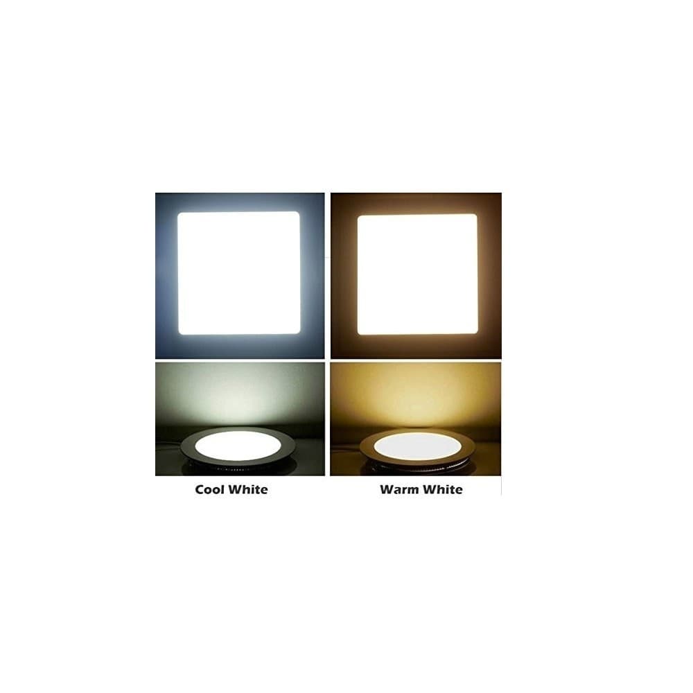 KIT 10 PLAFONIERE FARETTI LED TONDO O QUADRATO DA INCASSO CON ALETTE 6W - 4