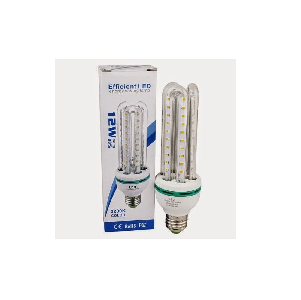 LAMPADINA LAMPADA TUBO LED LUCE BIANCA FREDDA CALDA E27 RISPARMIO 3U 12W - 6