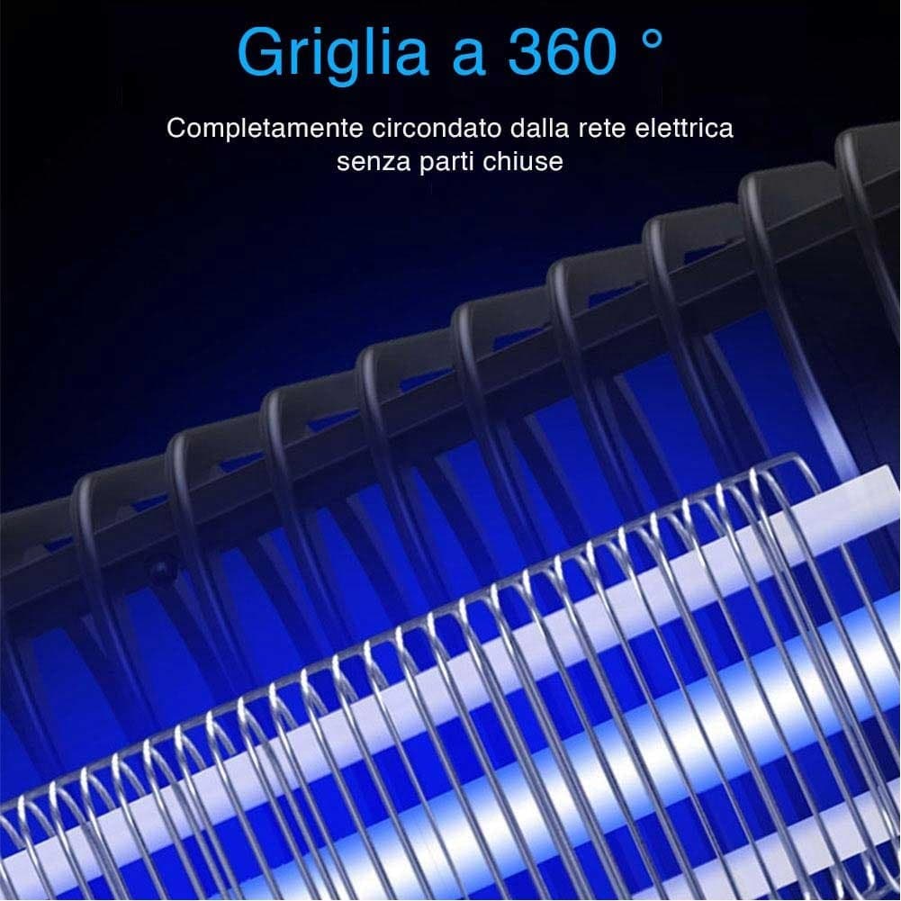 ZANZARIERA ELETTRICA ANTI ZANZARE MOSCHE 4W ELETTROINSETTICIDA AMMAZZA INSETTI - 5