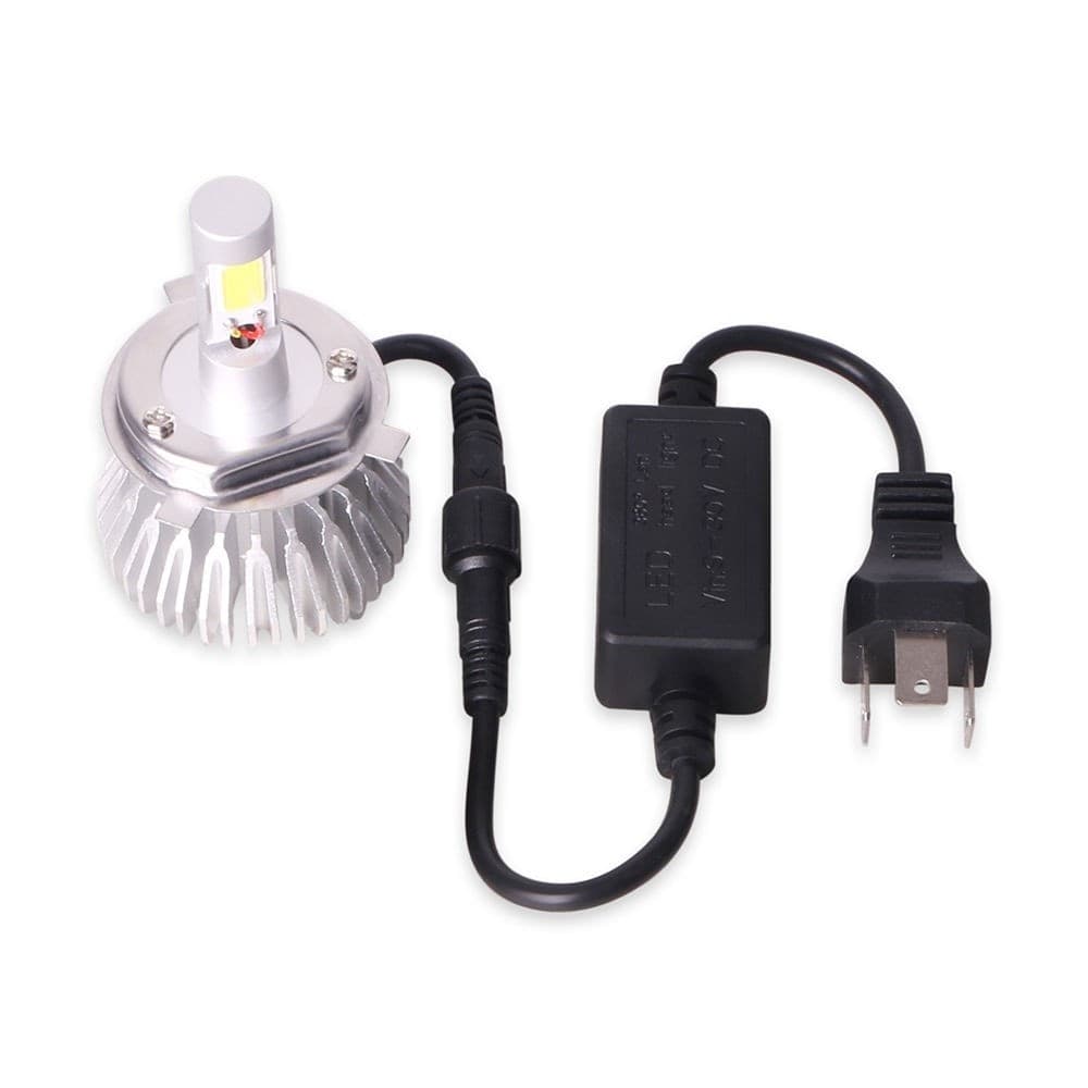 COPPIA LAMPADE FARI RICAMBIO AUTO LED 3HL H4 ALTA LUMINOSITA' BIANCO FREDDO 40W