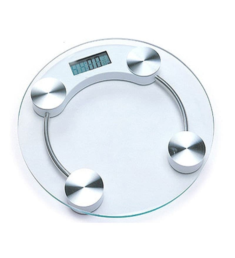 BILANCIA DIGITALE LCD MASSA CORPOREA PESAPERSONE VETRO TRASPARENTE 150KG PESA