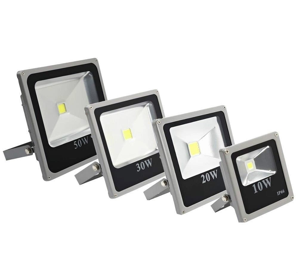 FARO LED FARETTO SLIM ALTA LUMINOSITA' LUCE BIANCA 10 20 30 50 80 100 120 W IP65 - 2