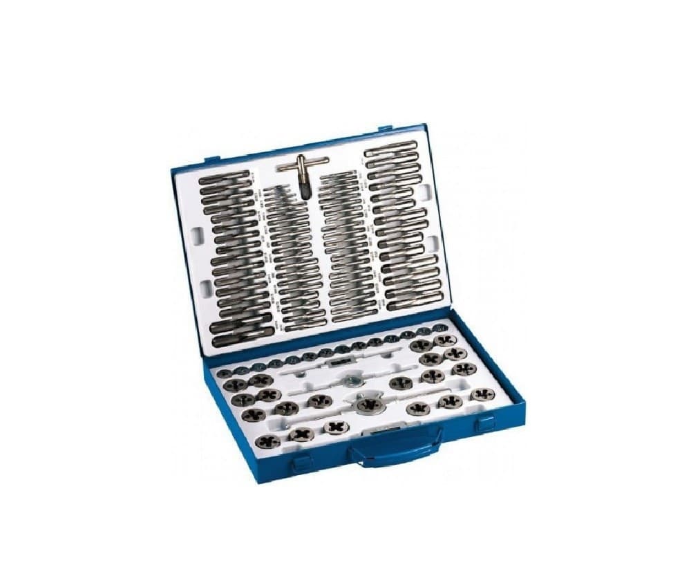 FILIERA 110 PEZZI SET FILIERE PER FILETTATURA KIT COMPLETO DI MASCHI - 2