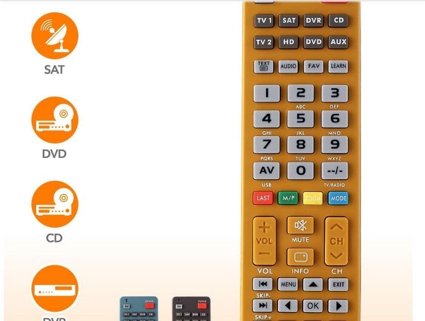 TELECOMANDO UNIVERSALE REMOTE TELEVISORI 8 IN 1 TV SAT DVD VCR CHUNGHOP E885 - 2