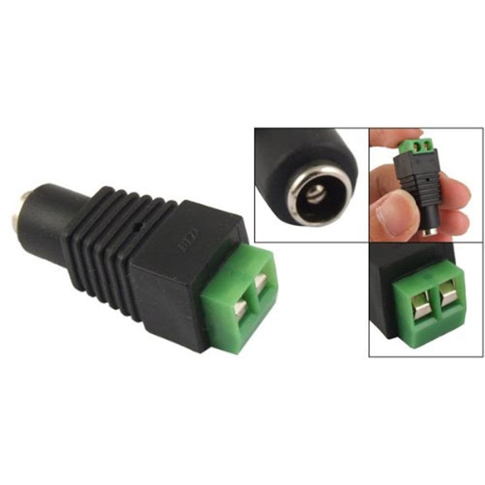 4X CONNETTORI ADATTATORI 12V BALUN BNC JACK RCA PER DVR SORVEGLIANZA TELECAMERE - 8