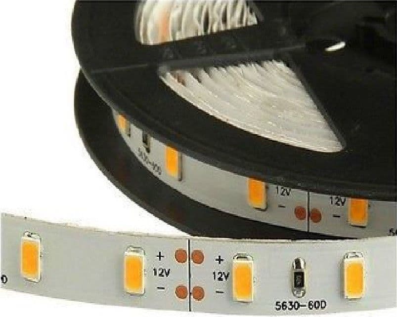 STRISCIA STRIP 300 LED SMD 5630 BIANCO 5 MT ALTA LUMINOSITA IP20 SENZA SILICONE - 3
