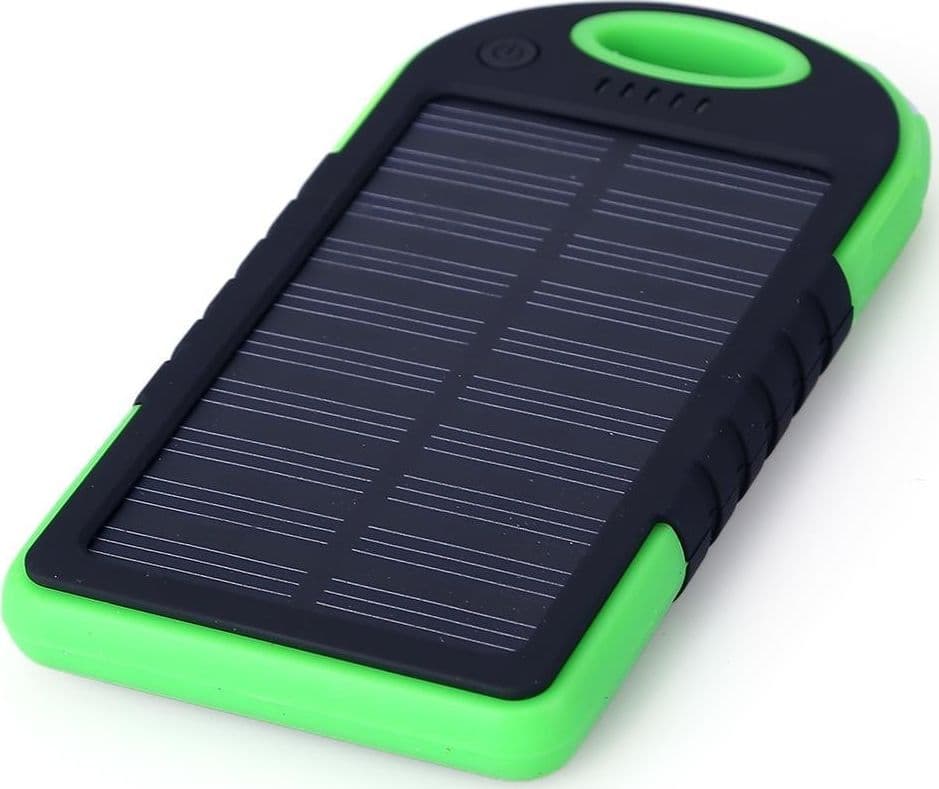 BATTERIA ESTERNA POWERBANK SOLARE 5000mAh CARICATORE SMARTPHONE TABLET GANCIO - 3
