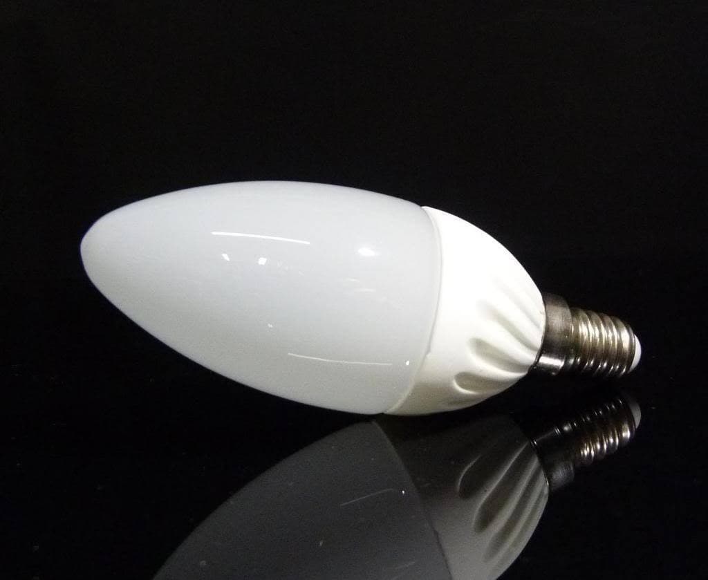 LAMPADA LAMPADINA LED 4W WATT E14 LUCE BIANCA CALDA FREDDA OLIVA IN CERAMICA - 2