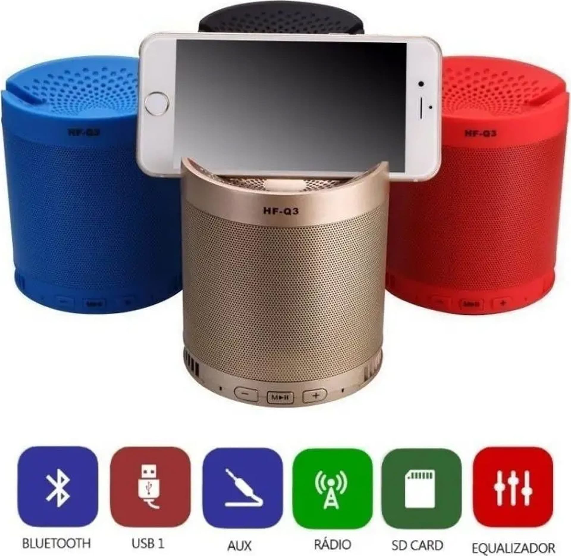 MINI CASSE SPEAKER AUDIO PORTATILE RADIO MP3 SCHEDE TF MICRO SD PER SMARTPHONE - 2