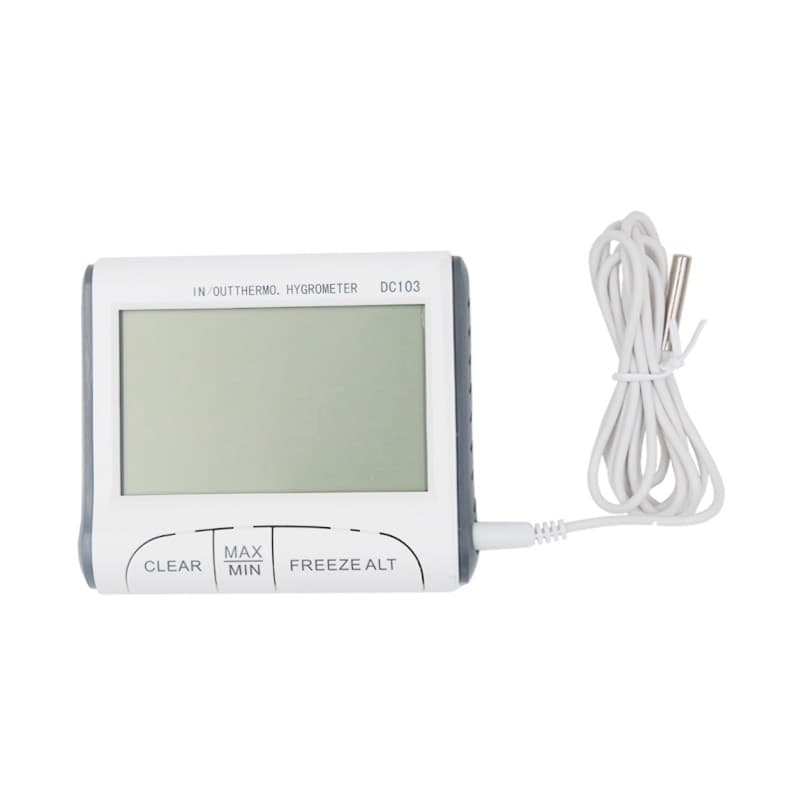 TERMOMETRO IGROMETRO DIGITALE TEMPERATURA UMIDITA' CASA UFFICIO DC103 CON SONDA - 5