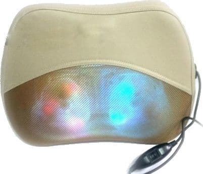 CUSCINO MASSAGGIANTE MASSAGGIATORE SHIATSU CASA AUTO INFRAROSSI COLLO MJY-815 - 3