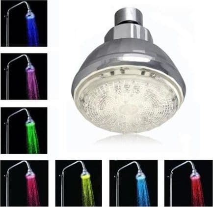 SOFFIONE DOCCIA MISCELATORE A LED MULTICOLOR COLORI RICAMBIO SOFFIONE DOCCIA - 5
