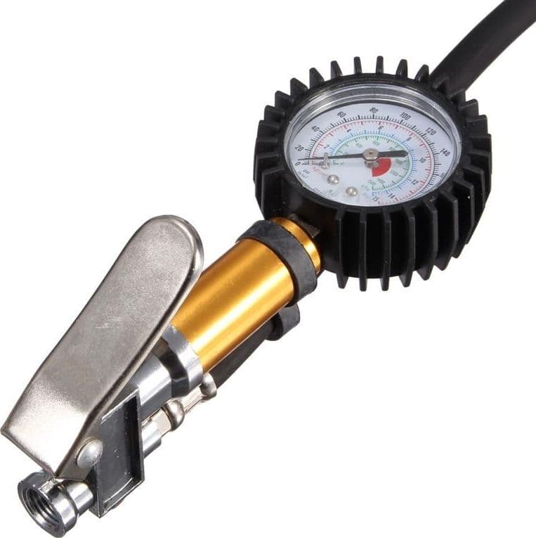 PISTOLA MANOMETRO GONFIAGGIO SCONFIAGGIO RUOTE AUTO COMPRESSORI ATTACCO 1/4" - 3