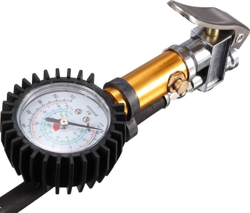 PISTOLA MANOMETRO GONFIAGGIO SCONFIAGGIO RUOTE AUTO COMPRESSORI ATTACCO 1/4" - 4