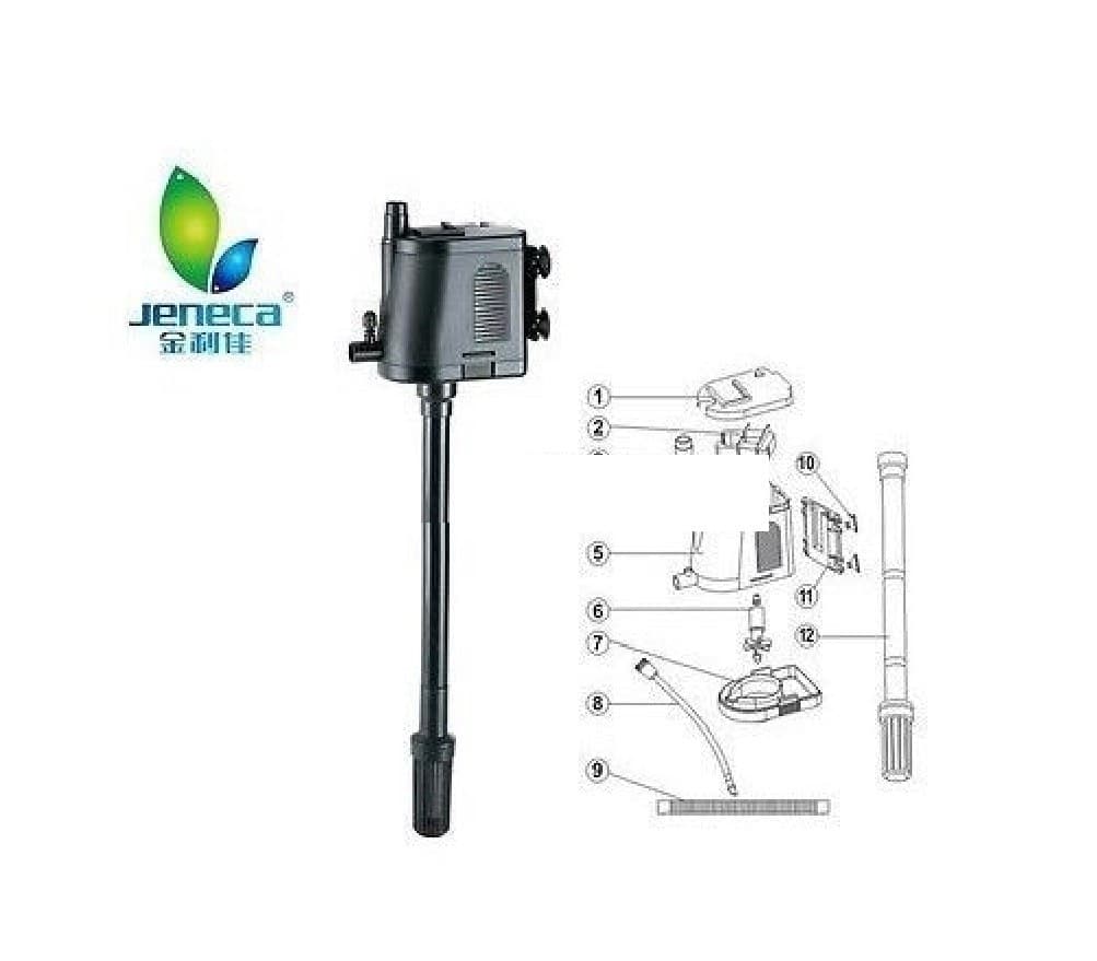 FILTRO INTERNO POMPA SOMMERGIBILE PER ACQUARIO 36W 1600 L/H IPF-3990 JENECA - 2