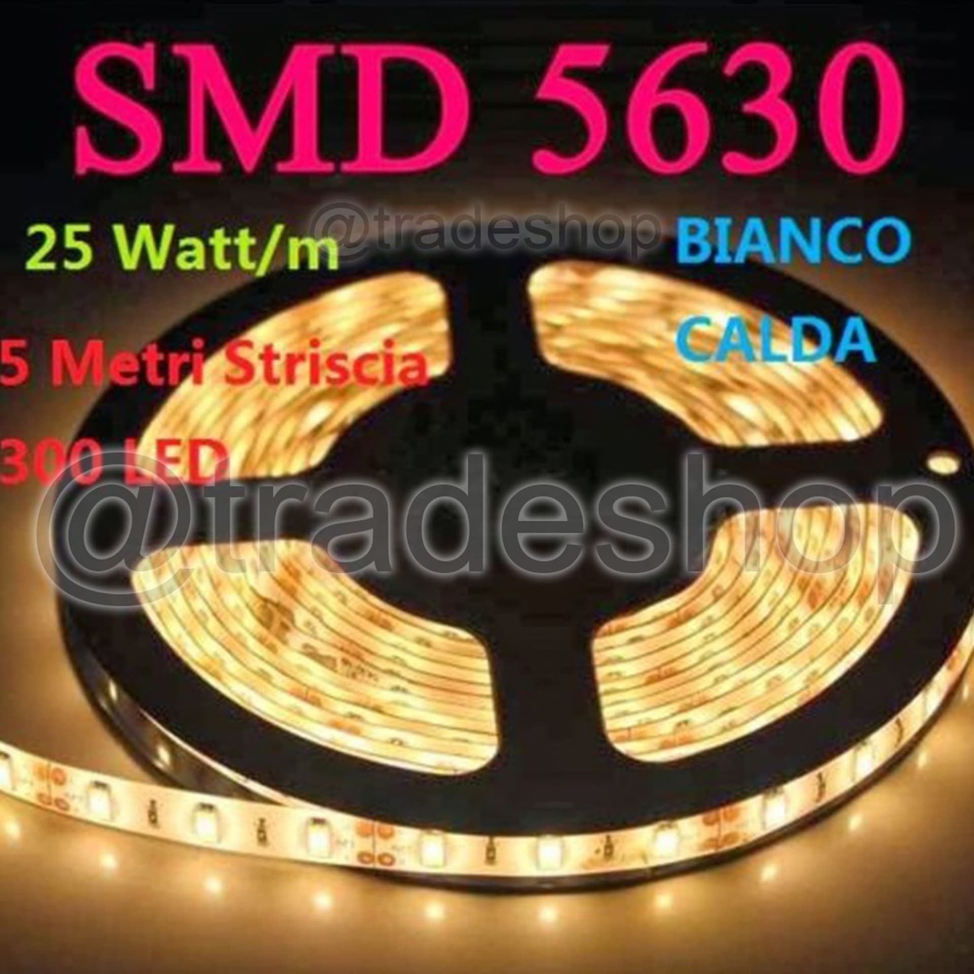 5 M STRISCIA STRIP 300 LED SMD 5630 BIANCO 5 MT ALTA luminosità IMPERMEABILE - 2