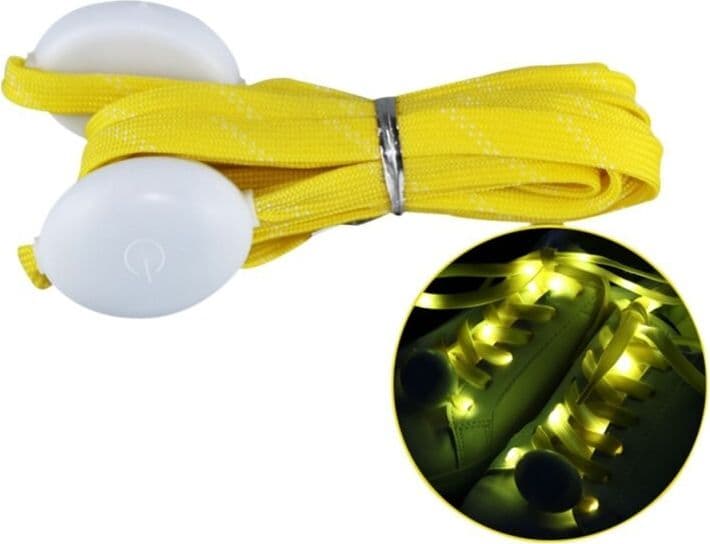 COPPIA DI LACCI PIATTI PER SCARPE COLORATI CON LUCI A LED STRINGHE SNEAKER - 11